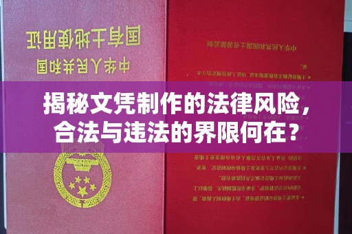 玉井揭秘文凭制作的法律风险，合法与违法的界限何在？